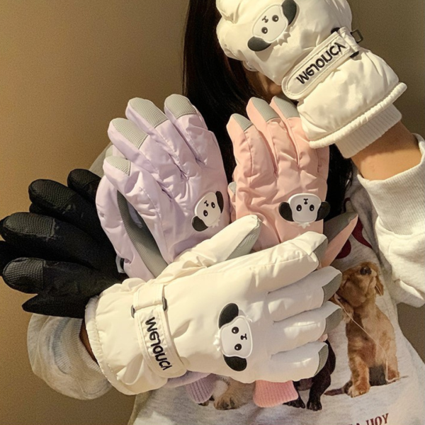 可愛小狗觸控保暖手套